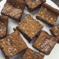 slices of saled caramel and banana brownie with sea salt